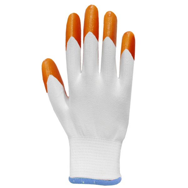 PVC小半掛手套 橘黃色膠(圖1) PVC小半掛手套 橘黃色膠(圖1)